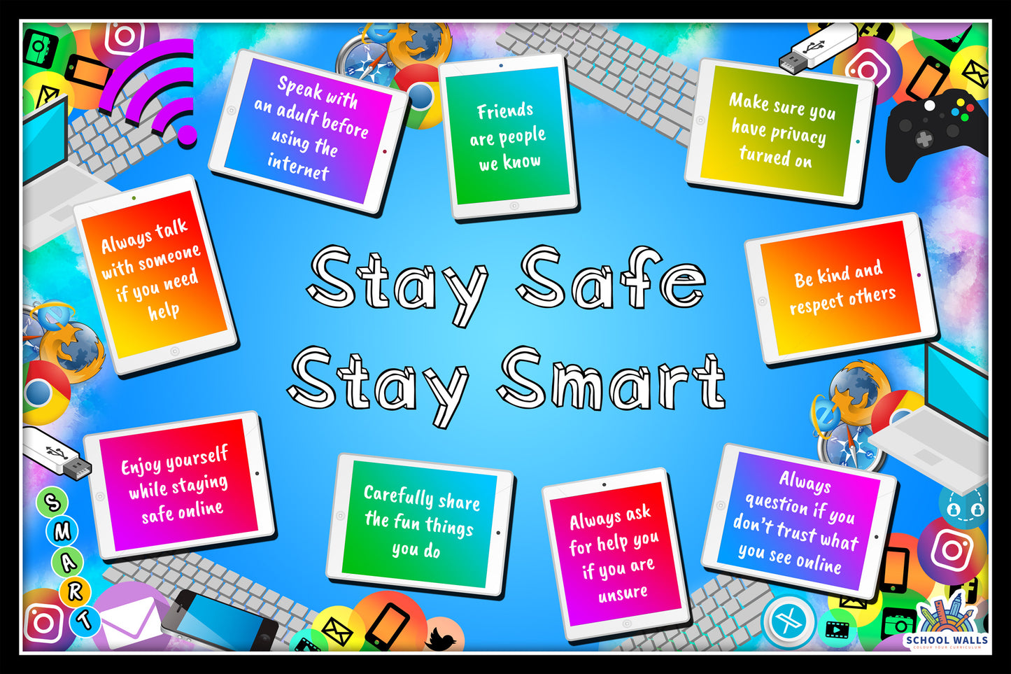 Internet safety primary school artwork.