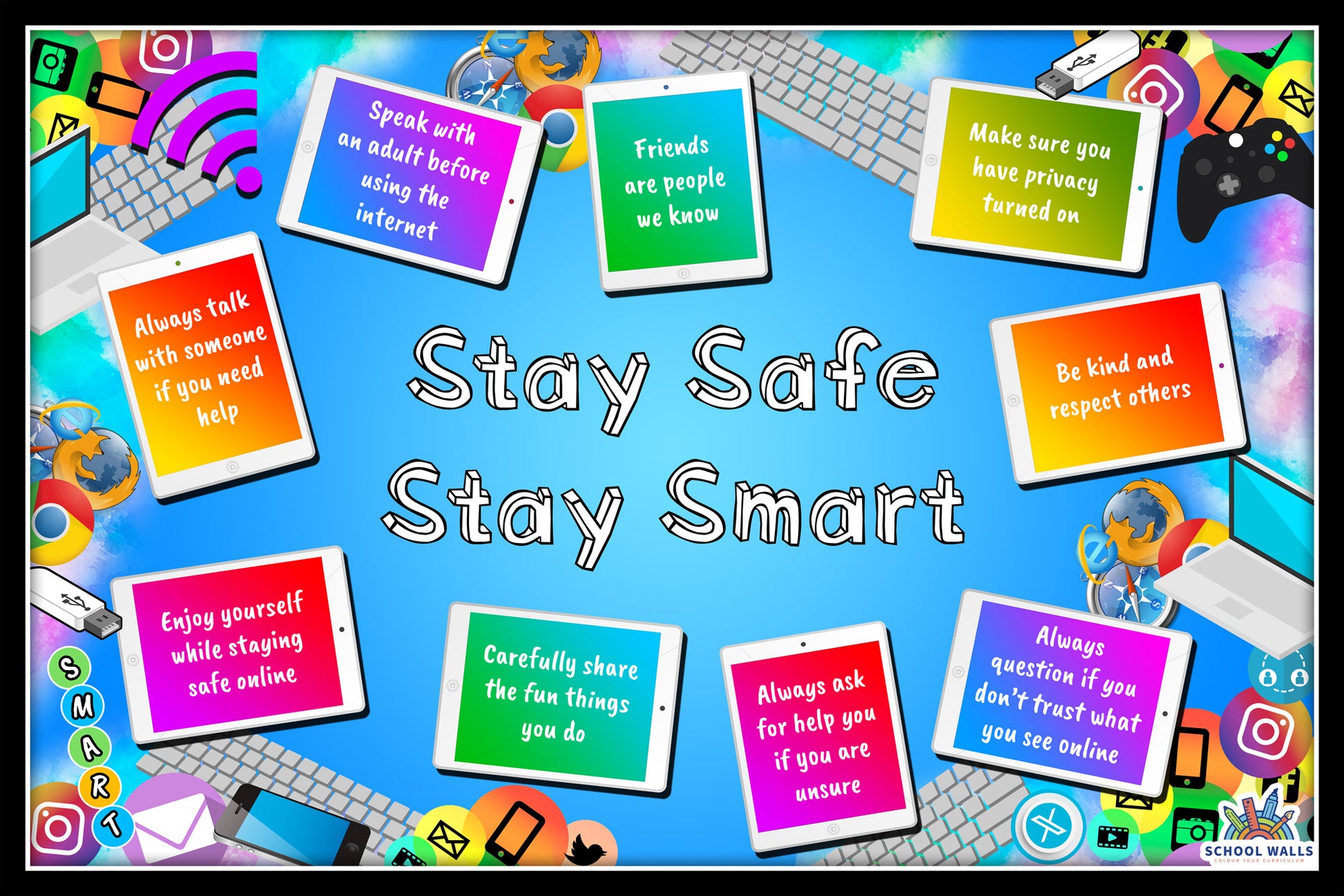 Internet safety primary school artwork.